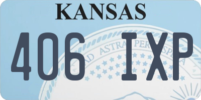 KS license plate 406IXP