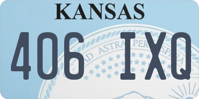 KS license plate 406IXQ