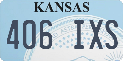 KS license plate 406IXS