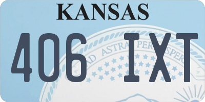 KS license plate 406IXT