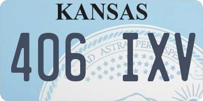 KS license plate 406IXV