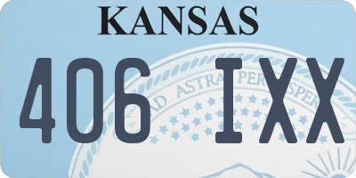 KS license plate 406IXX