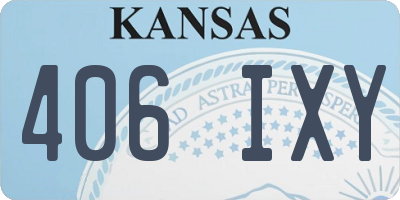 KS license plate 406IXY