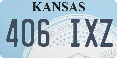 KS license plate 406IXZ