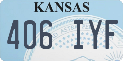 KS license plate 406IYF