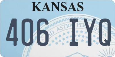 KS license plate 406IYQ
