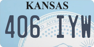 KS license plate 406IYW
