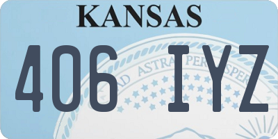 KS license plate 406IYZ