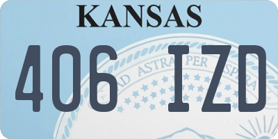 KS license plate 406IZD