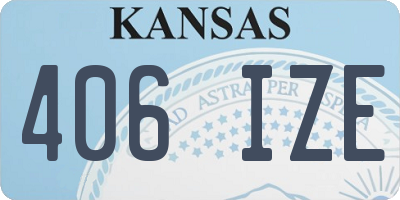 KS license plate 406IZE