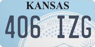 KS license plate 406IZG