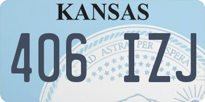 KS license plate 406IZJ