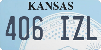 KS license plate 406IZL