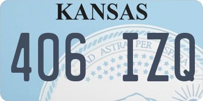 KS license plate 406IZQ