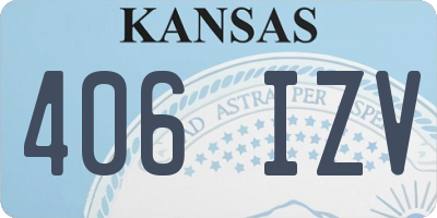 KS license plate 406IZV