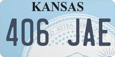KS license plate 406JAE