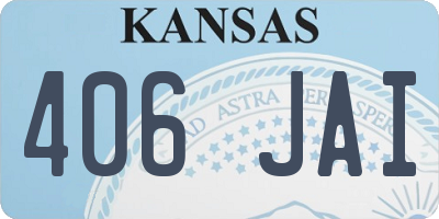 KS license plate 406JAI