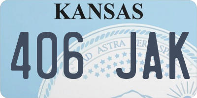 KS license plate 406JAK