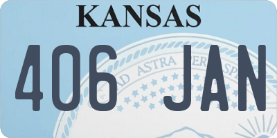 KS license plate 406JAN