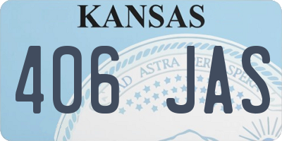 KS license plate 406JAS
