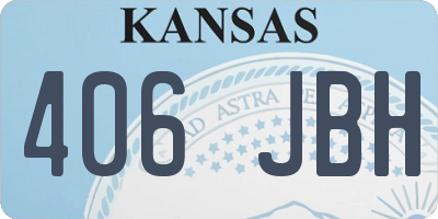 KS license plate 406JBH