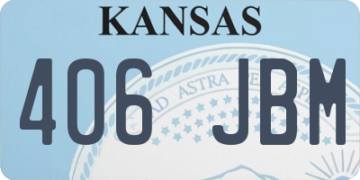 KS license plate 406JBM