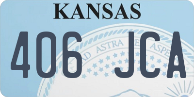 KS license plate 406JCA
