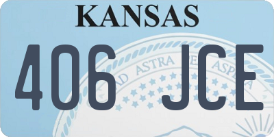 KS license plate 406JCE