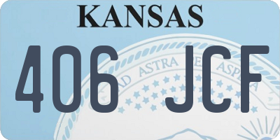 KS license plate 406JCF