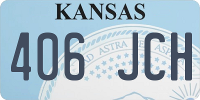 KS license plate 406JCH