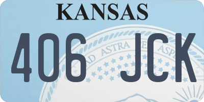KS license plate 406JCK