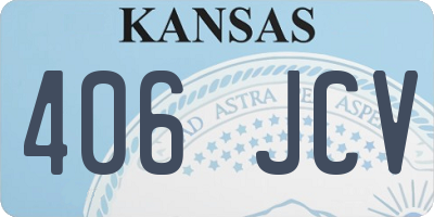 KS license plate 406JCV