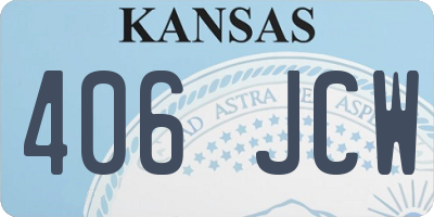 KS license plate 406JCW