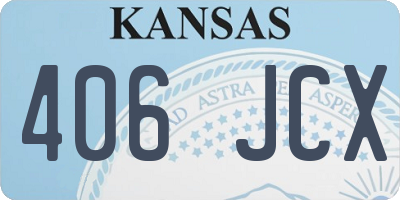 KS license plate 406JCX