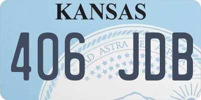 KS license plate 406JDB