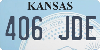 KS license plate 406JDE
