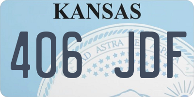 KS license plate 406JDF