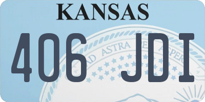 KS license plate 406JDI