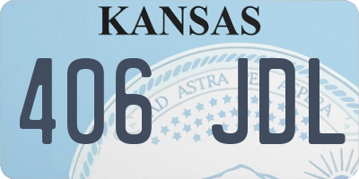 KS license plate 406JDL