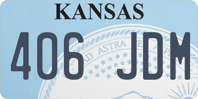 KS license plate 406JDM