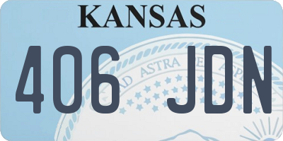 KS license plate 406JDN