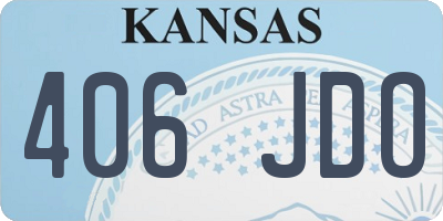 KS license plate 406JDO