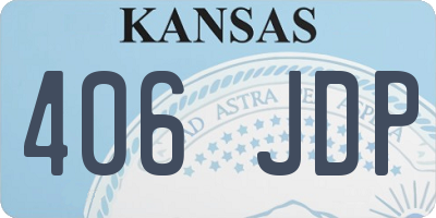 KS license plate 406JDP