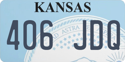 KS license plate 406JDQ