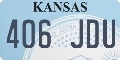 KS license plate 406JDU