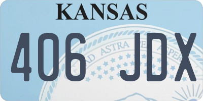 KS license plate 406JDX