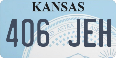 KS license plate 406JEH
