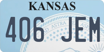 KS license plate 406JEM
