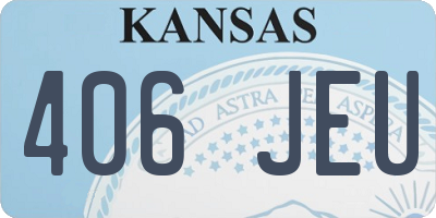 KS license plate 406JEU