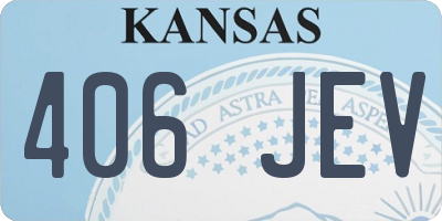 KS license plate 406JEV